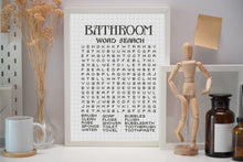 Load image into Gallery viewer, Bathroom cross stitch pattern, Funny cross stitch, Toilet cross stitch bathroom quote, Word search cross stitch pattern Bathroom word search
