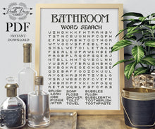 Load image into Gallery viewer, Bathroom cross stitch pattern, Funny cross stitch, Toilet cross stitch bathroom quote, Word search cross stitch pattern Bathroom word search
