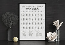 Load image into Gallery viewer, Bathroom cross stitch pattern, Funny cross stitch, Toilet cross stitch bathroom quote, Bathroom word search
