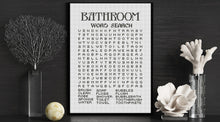 Load image into Gallery viewer, Bathroom cross stitch pattern, Funny cross stitch, Toilet cross stitch bathroom quote, Word search cross stitch pattern Bathroom word search
