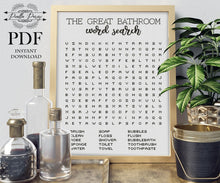 Load image into Gallery viewer, Bathroom cross stitch pattern, Funny cross stitch, Toilet cross stitch bathroom quote, Bathroom word search
