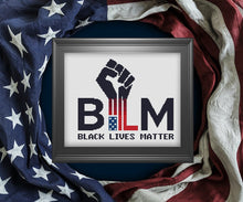 Load image into Gallery viewer, Black Lives Matter Cross Stitch Pattern, BLM counted cross stitch, Protest counted cross stitch pattern pdf
