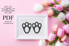 Load image into Gallery viewer, Easter cross stitch pattern, Easter Bunny cross stitch, Rabbit feet cross stitch, Easter Egg cross stitch, Happy Easter cross stitch pdf
