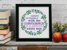 Load image into Gallery viewer, Feminist cross stitch pattern,  Subversive cross stitch pattern, Feminist embroidery, Carry Yourself With The Confidence,  home decor
