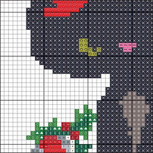 Load image into Gallery viewer, Christmas cat Modern Cross Stitch Pattern, easy counted cross stitch, instant download PDF
