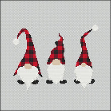 Load image into Gallery viewer, Gnomes cross stitch pattern, Christmas cross stitch pattern, Modern cross stitch pattern, Merry Christmas cross stitch pattern
