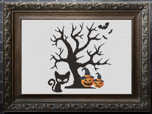 Halloween cross stitch pattern, Autumn cross stitch pattern, Pumpkin cross stitch pattern, Gnomes cross stitch pattern