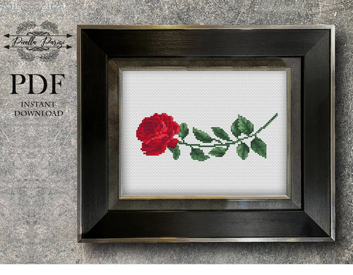 Rose Floral cross stitch pattern, rose flowers cross stitch PDF circle, floral border, beautiful flowers ,xstitch chart pillow, home decor