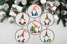 Load image into Gallery viewer, Christmas cross stitch pattern, Gnomes cross stitch pattern, Modern cross stitch pattern, Merry Christmas cross stitch pattern, SET
