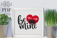 Load image into Gallery viewer, Valentines day Cross Stitch Pattern, Heart cross stitch pattern, Quarantine valentine cross stitch pattern Love cross stitch, Be mine
