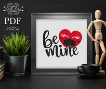 Load image into Gallery viewer, Valentines day Cross Stitch Pattern, Heart cross stitch pattern, Quarantine valentine cross stitch pattern Love cross stitch, Be mine
