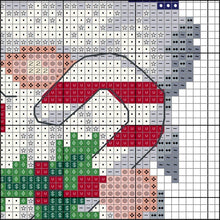 Load image into Gallery viewer, Christmas Gnome Modern Cross Stitch Pattern, Patriotic Gnome cross stitch pattern, Easy cross stitch pattern, Instant download PDF
