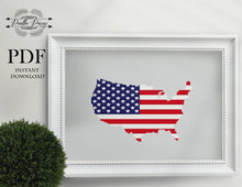 Load image into Gallery viewer, Patriotic cross stitch pattern modern, USA cross stitch, Independence day cross stitch, 4th July  cross stitch USA flag PDF pattern
