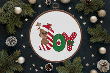 Load image into Gallery viewer, Christmas cross stitch pattern, Modern cross stitch pattern, Merry Christmas cross stitch pattern, New year, Rudolph
