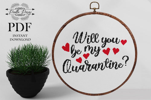 Valentines day Cross Stitch Pattern, Heart cross stitch pattern, Quarantine valentine cross stitch pattern Love cross stitch