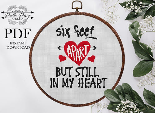 Valentines day Cross Stitch Pattern, Heart cross stitch pattern, Quarantine valentine cross stitch pattern Love cross stitch